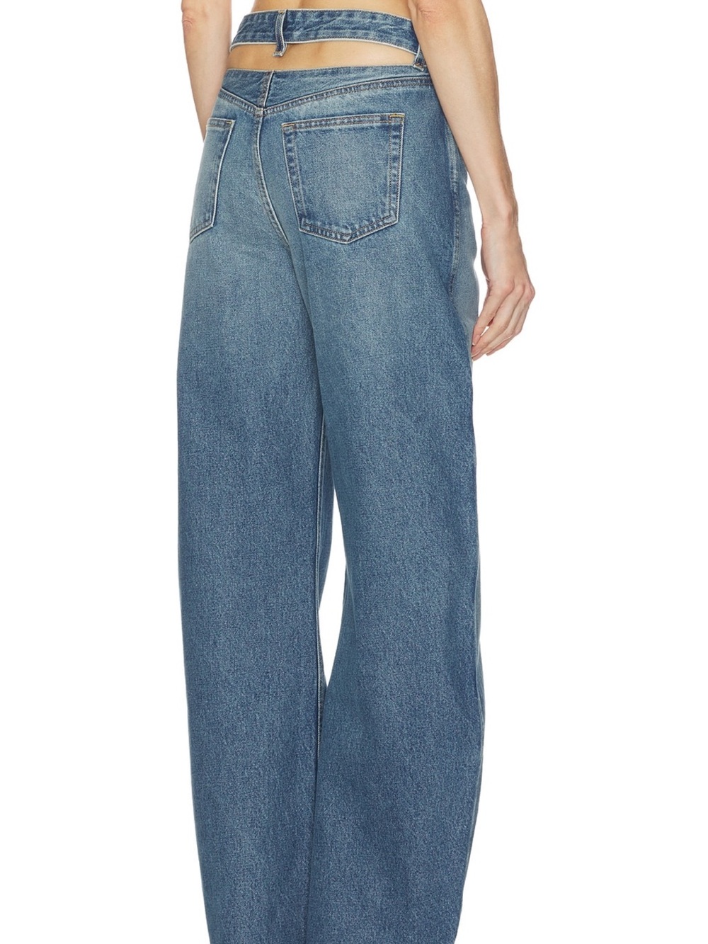 GRLFRND Austen Low Rise Curve Detached Waist in Blue - Picture 7 of 11